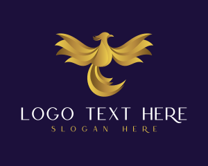 Luxury Golden Phoenix Logo