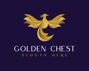 Luxury Golden Phoenix logo design