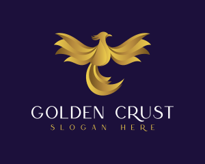 Luxury Golden Phoenix logo design