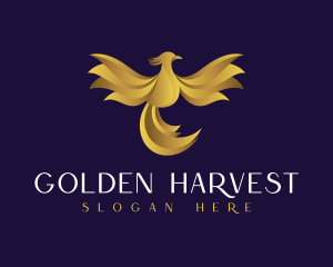 Luxury Golden Phoenix logo design