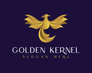 Luxury Golden Phoenix logo design