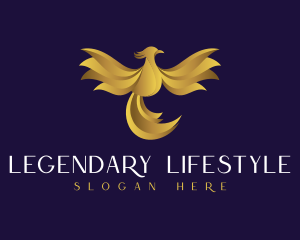 Luxury Golden Phoenix logo