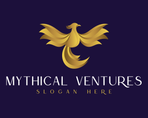 Luxury Golden Phoenix logo design