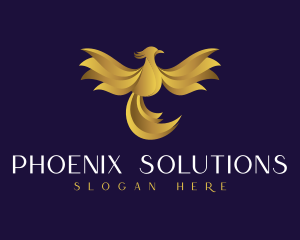 Luxury Golden Phoenix logo