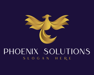 Luxury Golden Phoenix logo design