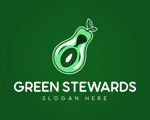 Avocado Fruit Greens logo design