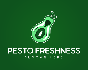 Avocado Fruit Greens logo design