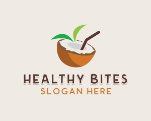 Coconut Healthy Juice logo design