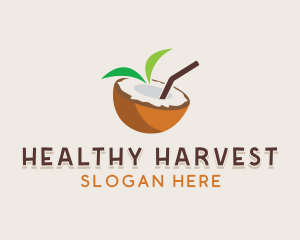Coconut Healthy Juice logo design