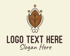 Brown Autumn Leaf logo