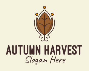 Brown Autumn Leaf logo