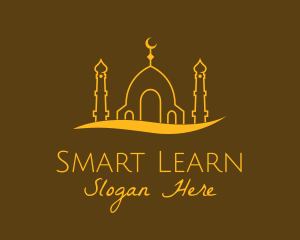 Golden Mosque Outline logo