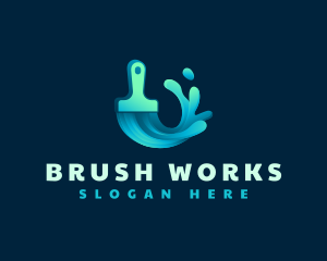 Paint Brush Painting logo design