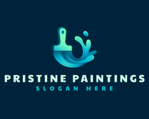 Paint Brush Painting logo design