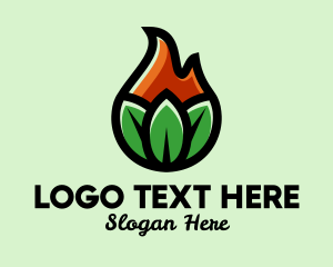 Nature Leaf Flame logo
