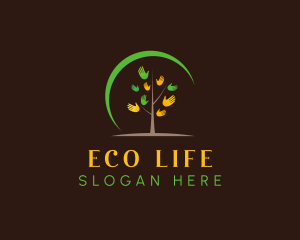 Hand Tree Environmentalist logo design