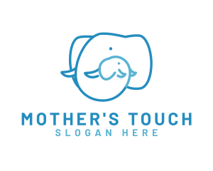 Mother Elephant Love logo design