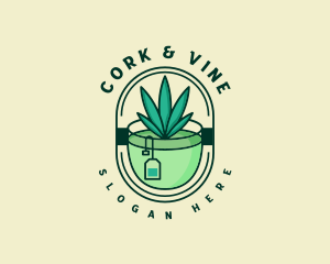 Weed Tea Bar logo design