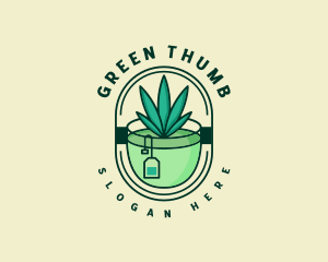 Weed Tea Bar logo design