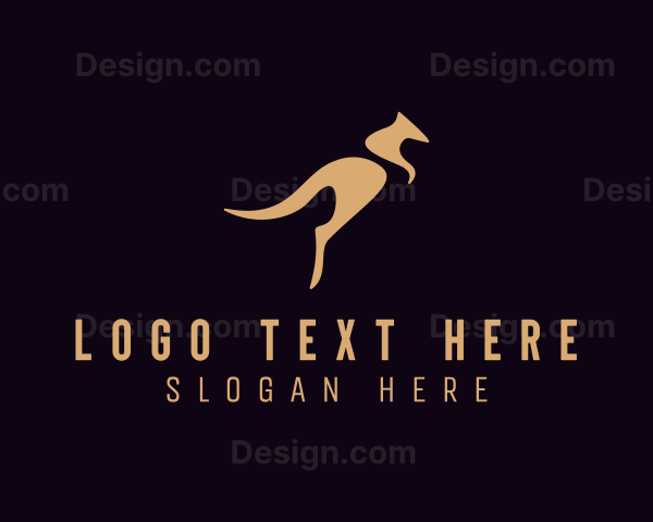 Wild Kangaroo Animal Logo