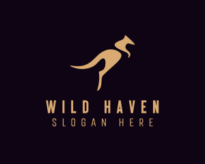 Wild Kangaroo Animal logo
