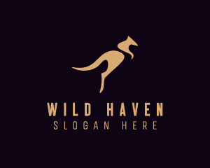 Wild Kangaroo Animal logo design