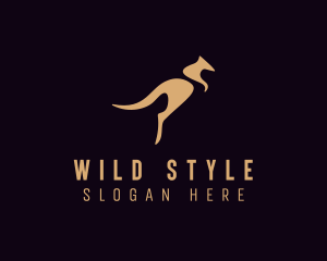 Wild Kangaroo Animal logo design