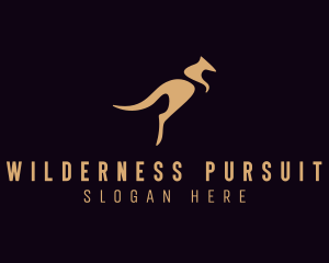 Wild Kangaroo Animal logo design