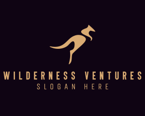 Wild Kangaroo Animal logo design