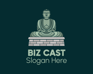 Green Buddha Statue Logo