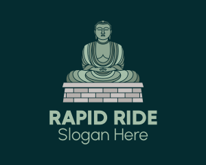 Green Buddha Statue Logo