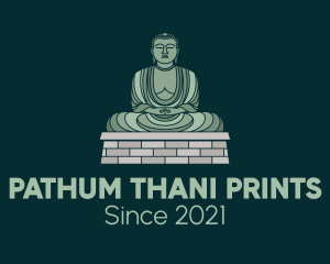 Green Buddha Statue logo