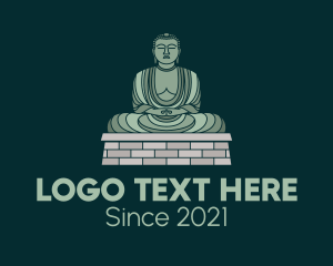 Barrier - Green Buddha Statue logo design