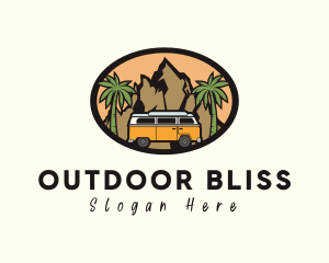 Campervan Travel Adventure logo design