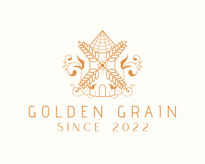 Wheat Grain Mill logo design