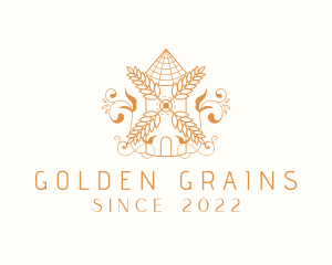 Wheat Grain Mill logo design