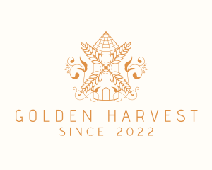 Wheat Grain Mill logo design