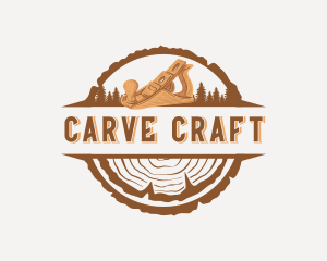 Wood Planer Carpenter Tool logo design