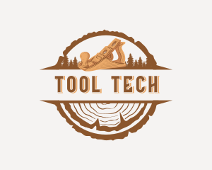 Wood Planer Carpenter Tool logo design