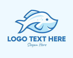 Blue Trout Fish logo