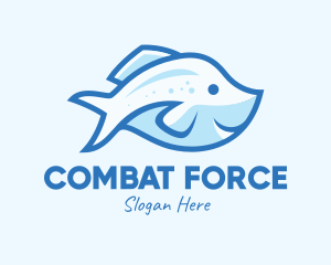 Blue Trout Fish Logo