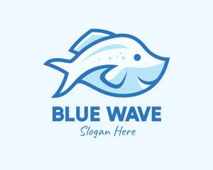 Blue Trout Fish logo