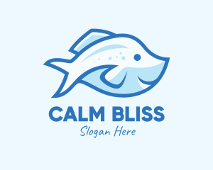 Blue Trout Fish logo design