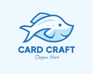 Blue Trout Fish logo design