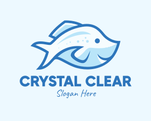 Blue Trout Fish logo design