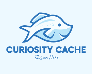 Blue Trout Fish logo design