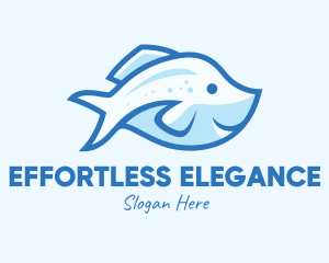 Blue Trout Fish logo design