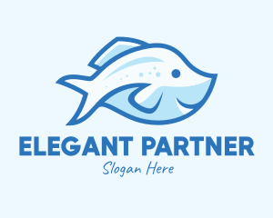 Blue Trout Fish logo design