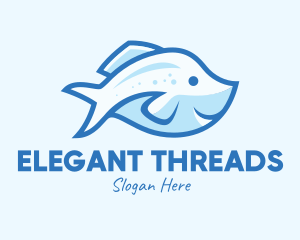 Blue Trout Fish logo design