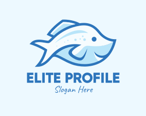 Blue Trout Fish logo design